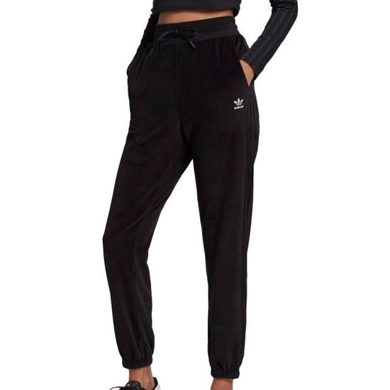 Jogging Velours Noir femme Adidas H18822 Black Cdiscount Pret a Porter