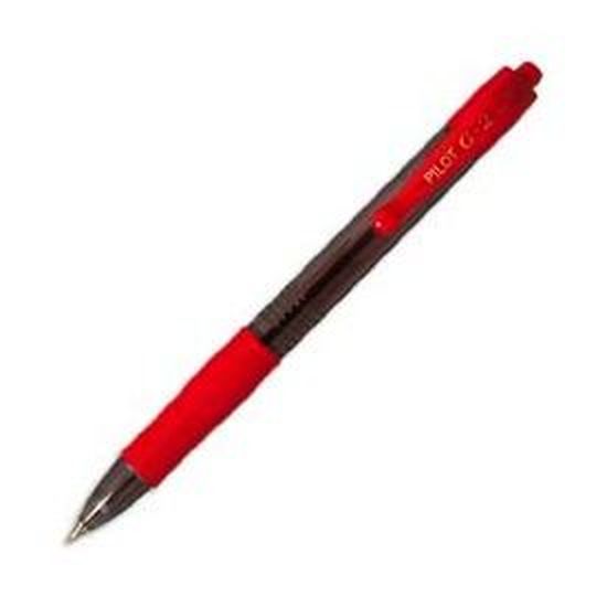Lot 5 Recharges Stylo Gel Pilot G2 0.7 Rouge – Encre Gel Fluide, Pointe Fine 0.4 Mm, Compatible G2