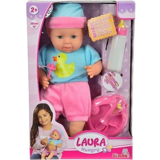 Simba - Laura Poupon Phosphorescent 20cm - Corps Souple - Bonnet Phosphorescent - Dès 12 Mois - 105010010 Simba - Laura Poupon Phosphorescent 20cm - Corps Souple - Bonnet Phosphorescent - Dès 12 Mois - 105010010