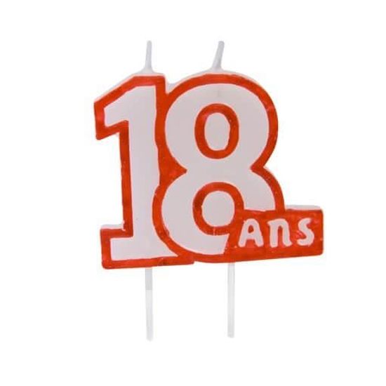 Decoration Gateau Anniversaire 18 Ans Blanche Et Rouge X1 R Bga1104 Cdiscount Maison