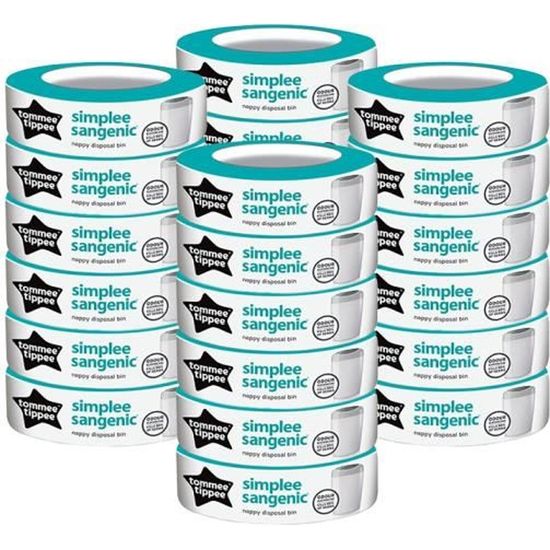 Recharge Sangenic Tommee Tippee Pour Poubelle à Couches - Lot De 9 - Élimine Odeurs Et Microbes