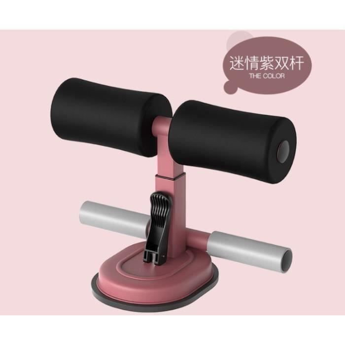 Sit-Up Bar Aid-Accessoires Portable Double Ventouse Avec Cheville Rembourrée Abdominaux Fitness Aid - Violet