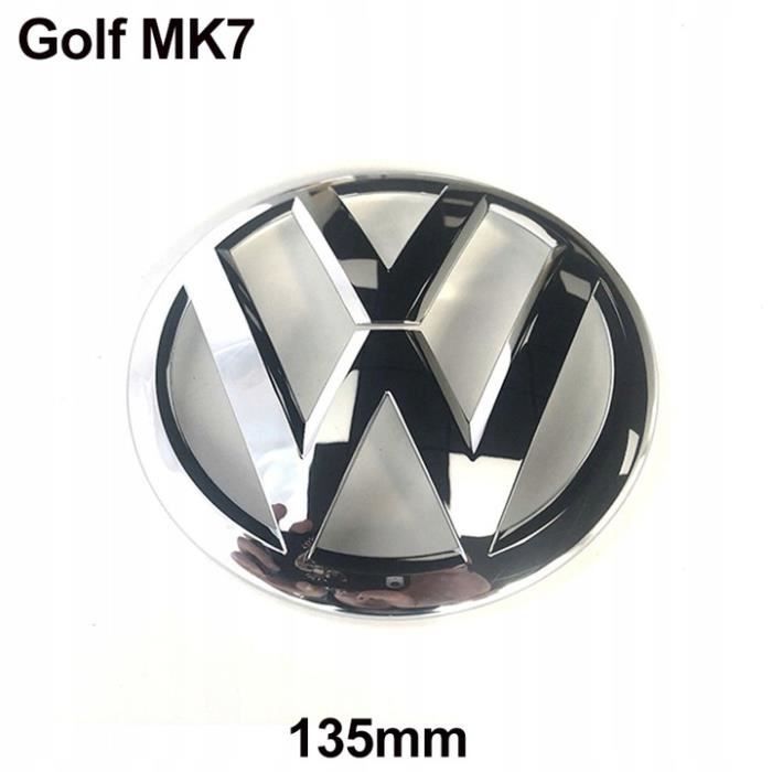 1pcs Insigne logo emblème avant 135mm argent chromé pour Volkswagen VW Golf 7 MK7
