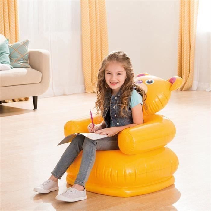 Cartoon Creative enfants canapé gonflable maison jaune animal Seat T04A2C