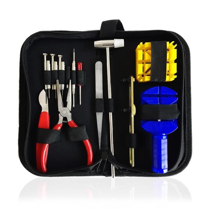 Montre Outil De Réparation Kit D'outil De Réparation De Montre En Métal Pour Ajuster Bracelet Et Changer Piles -1Set