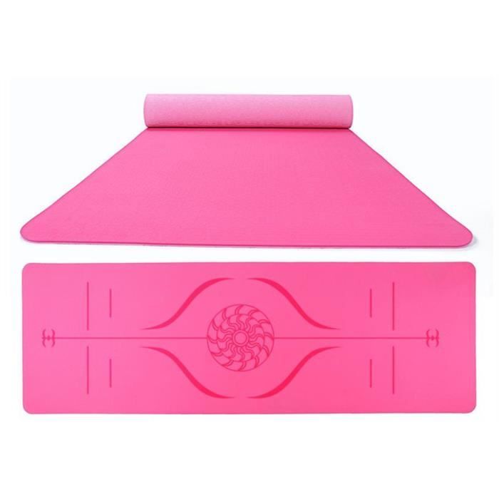 TPE Tapis de Yoga Ligne de Position Support de Planche Antidérapant Environnemental Home Fitness Gymnastique Inodore 1830*610*6mm