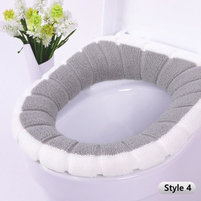 Abattant Wc,Housse de siège de toilette universelle, coussinets de coussin lavables, accessoires de salle de bains pour - Type 4