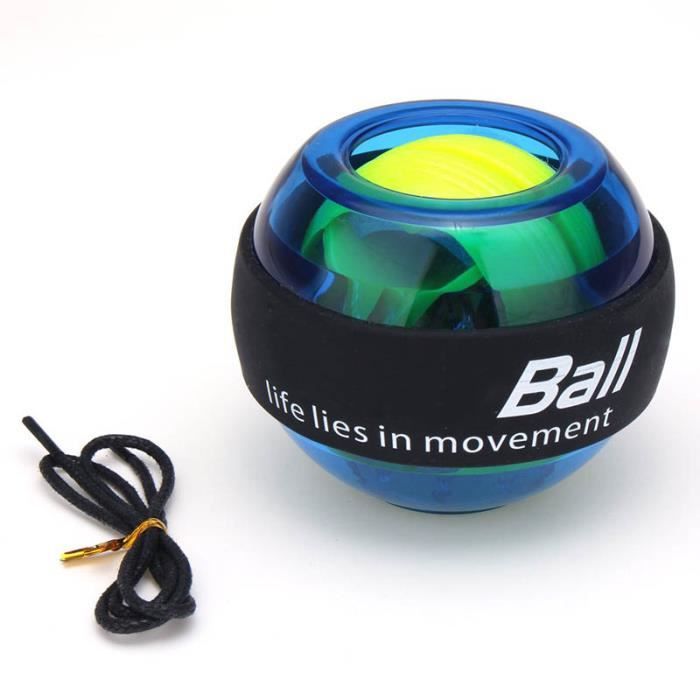 Bleu - Boule gyroscope Powerball lumineuse, équipement'entraînement physique et gymnastique, musculation des