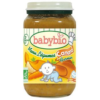 Babybio - Petit Pot Bébé Légumes Canard - Bio - 2x200g - Dès 8 mois