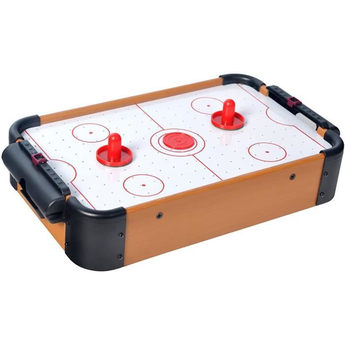 Mini Table de Hockey sur air en Bois MDF Construction Durable Beaucoup de Jeu Amusant pour Les Vacances d'anniversaire