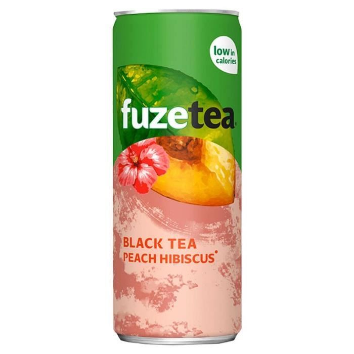 Fuze Tea - Fuze Tea Thé Noir Pêche Hibiscus 25cl (pack de 24)
