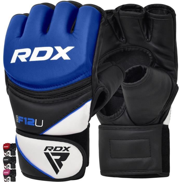 RDX MMA Gants d'entraînement, MMA Martial Art Gloves, Cuir, Mitaines Boxe Sparring Grappling, Protection Poignet Main