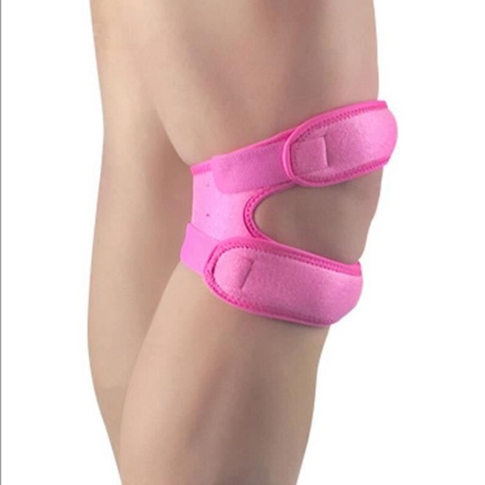 PROTEGE-CHEVILLES - CHEVILLERE,Tibia ceinture sport protection genou choc absorption pression leggings randonnée - Type Rose