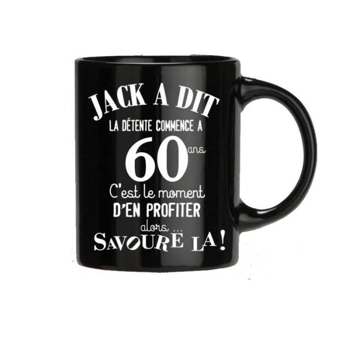 MUG JACK A DIT 60 ANS- NOIR
