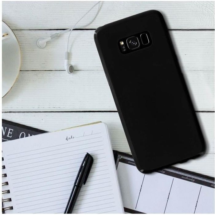 Ultra Fine Souple, Coque Silicone GEL MAT NOIR pour Samsung Galaxy S8