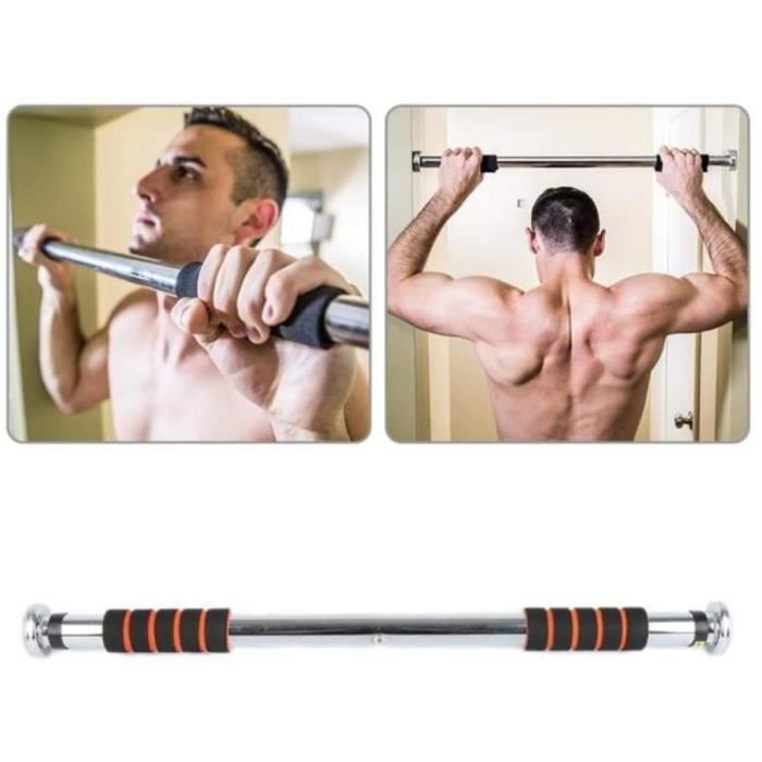 Barre de Traction Porte Barre de Musculation Murale sans Fixation Ajustable, Pull up Bar Tractions à 60-100cm Peut Supporter