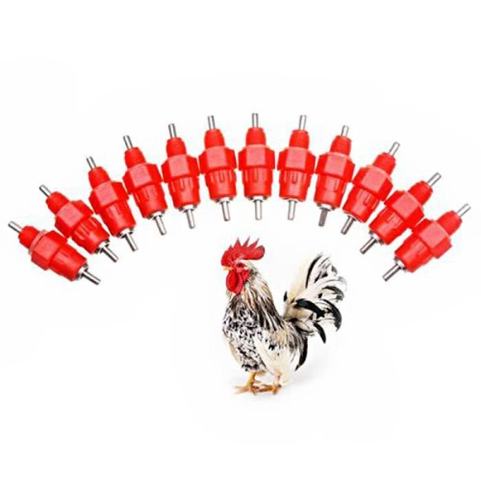 Tétines à boire de volaille de Style fileté portable mamelons d'eau pour poulet / dinde oies canard - 10 pièces SMARTPHONE