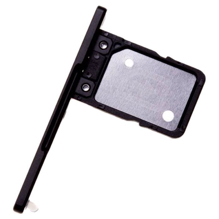 Sony Xperia XA1 (G3121, G3123, G3125) Tiroir Carte Single SIM, Piece de Remplacement Original, Noir