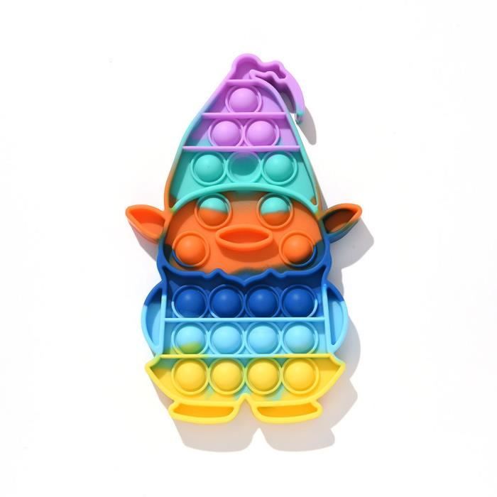 Jouets Anti-Stress Fidget Toy- Pop it Bubble Jouets Sensoriels à Presser en Silicone pour la Concentration et Le Calme it Noël a1