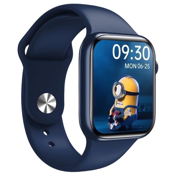 Montre connectée sport Bluetooth Appel HW16 Universel Étanche Surveiller Fréquence Cardiaque,Pression Artérielle,Calories-Bleu