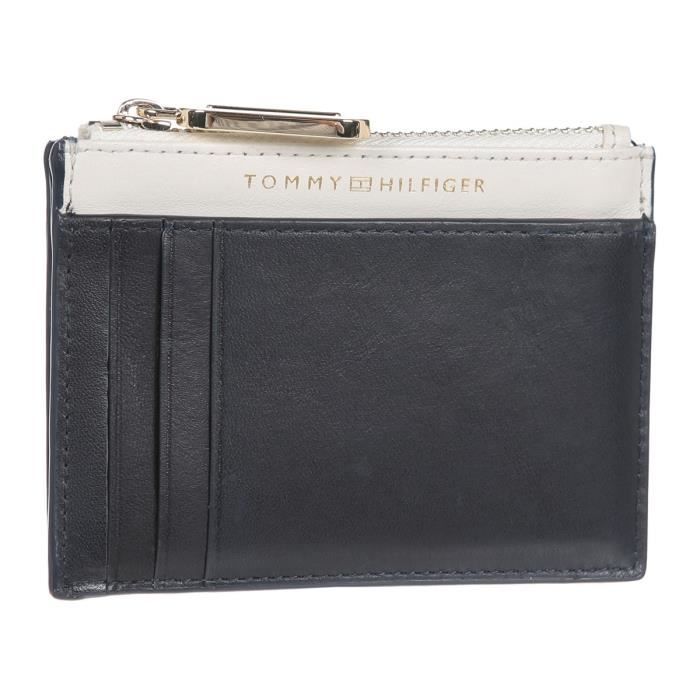 TOMMY HILFIGER Porte-Cartes en Cuir AW0AW07719CJM Femme