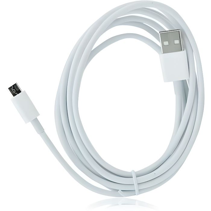 YSF® 3M Universel Micro USB Data Sync Chargeur câble pour Samsung LG Sony HTC NOKIA Blanc