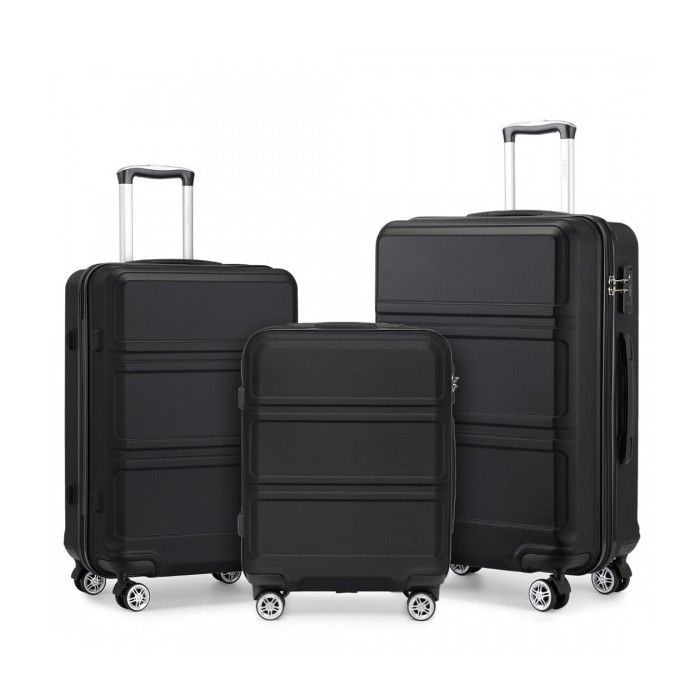Valise Rigide Tokyo En Aluminium - Trolley 4 Roues Travelhouse, Set S+L, Garantie 3 Ans