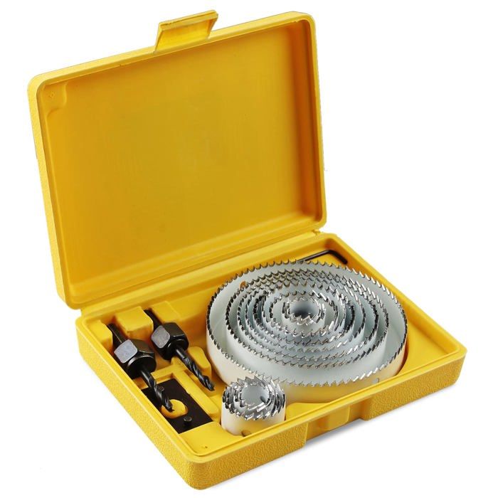 Jeu De 2 Scies Cloches HSS - Diamètres 16mm Et 200mm, Pour Percer Bois Et Plastique