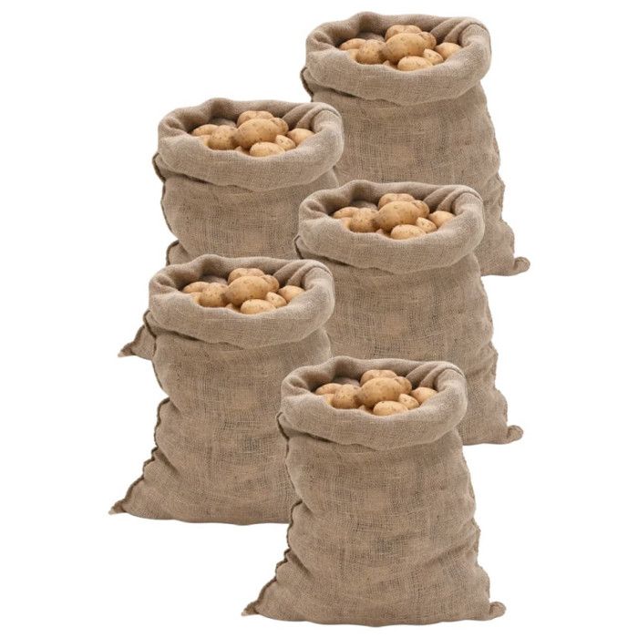 Sac en jute - VIDAXL - 5 pcs - 60x105 cm - 100% recyclable - 220 g/m²