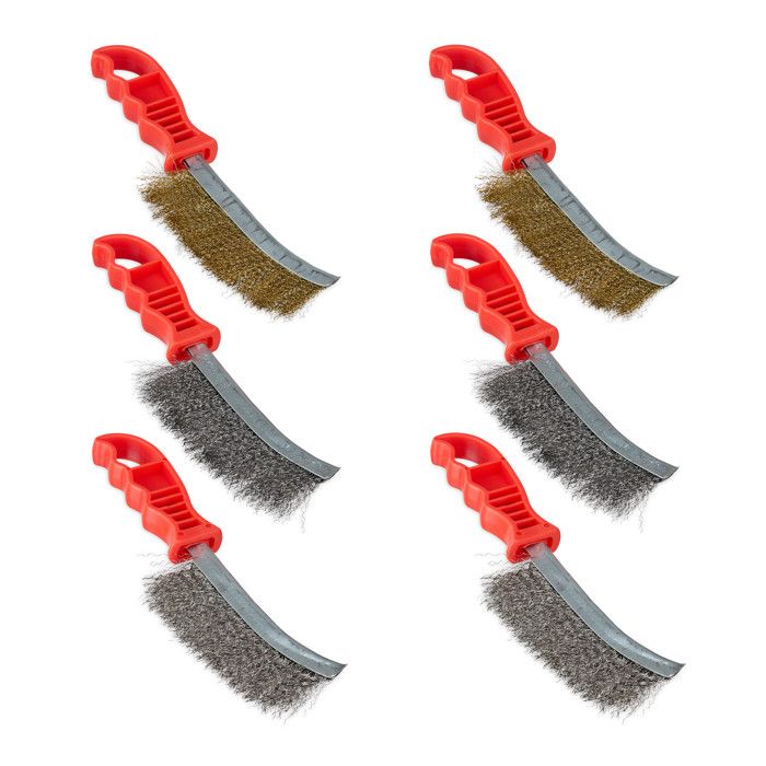 Lot de 3 brosses rotatives circulaires métalliques 125 mm | Fil acier dur 0,30 mm