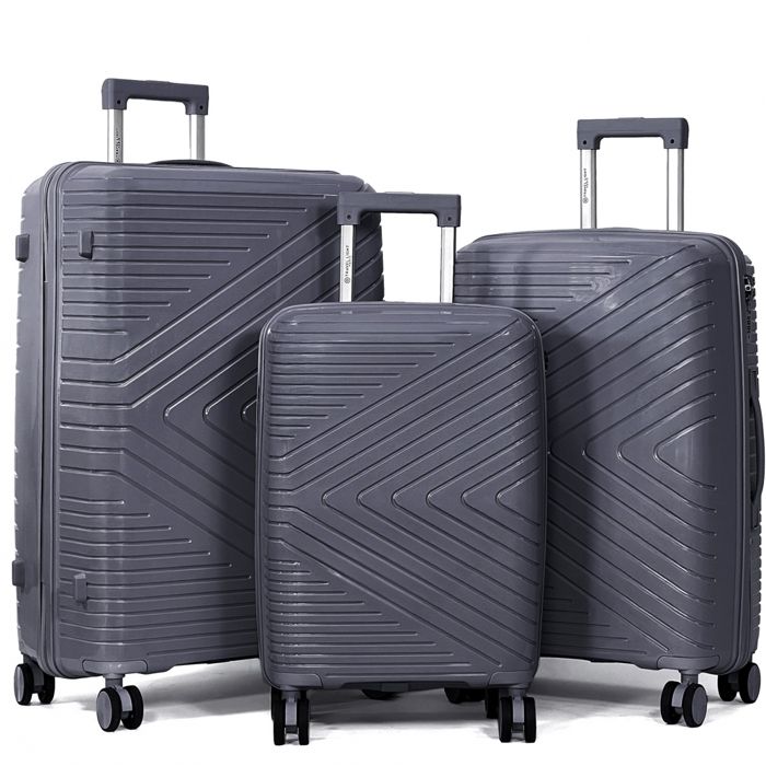 Set De 3 Valises Rigides ABS 55/66/77cm - 4 Roulettes 360° - Valises Voyage Durables Avec Cadenas