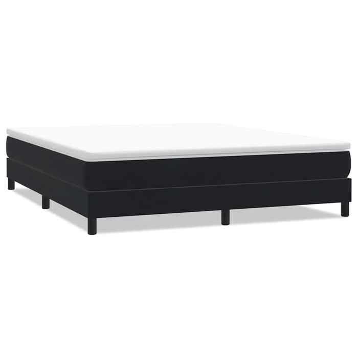 Lit Double Contemporain Sommier à lattes de lit sans matelas noir 180x220 cm velours - 2 places SP10413BED99347871