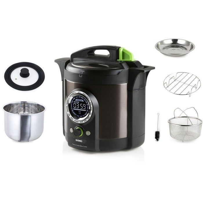 Marmite multifonctionnelle - DOMO - DO42708PP - 6L - 1005W - Acier inoxydable