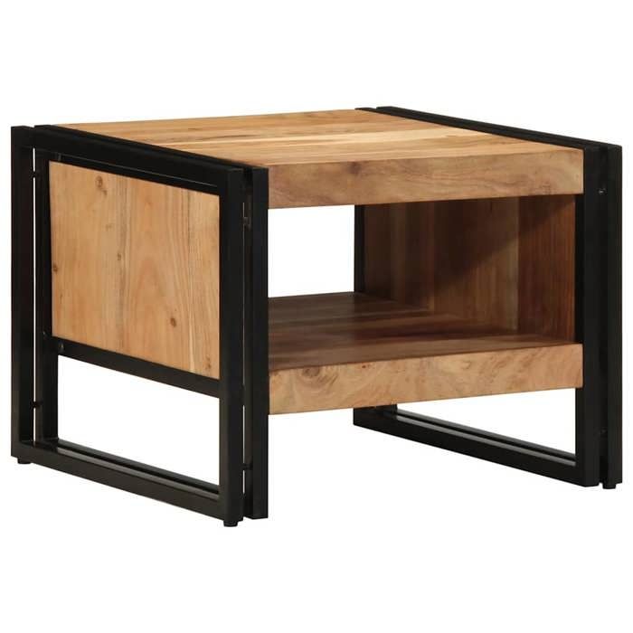 Table basse en bois massif - vidaxl - 50x50x38 cm - Bois dacacia - Anti-intempéries - Capacité 60 kg