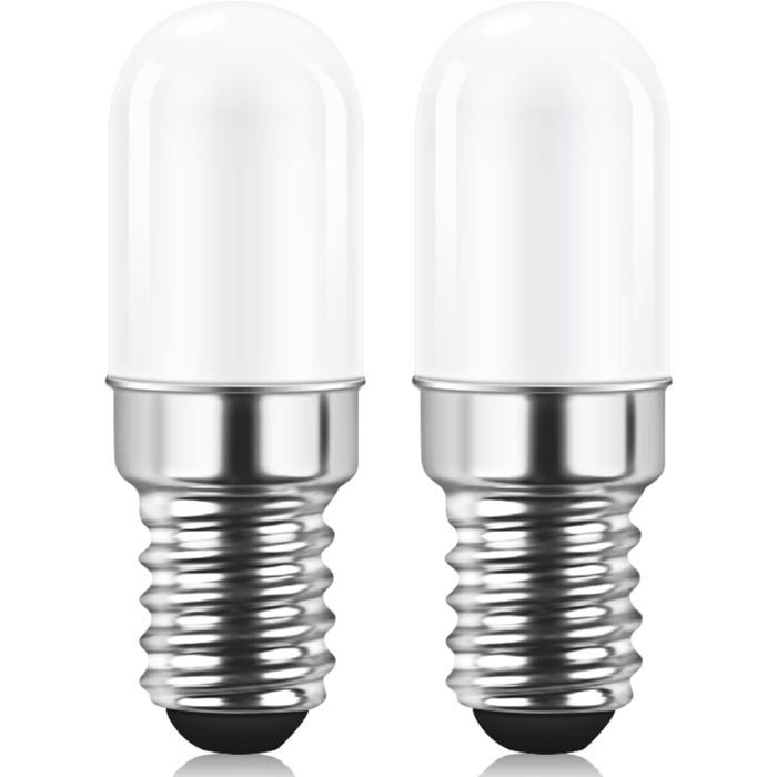 Ampoule LED E14 pour Réfrigérateur 2 W équivalent à 15W Blanc Chaud 3000K Non variable Lot de 2