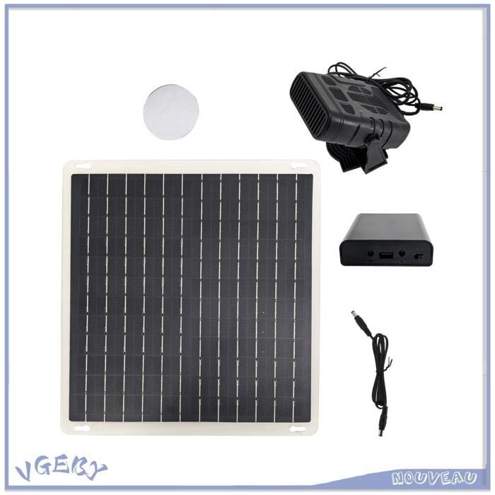 Comparer les prix de Chauffage pour poulailler ventilateur de chauffage à énergie solaire portable pour chauffer la serre de voiture de la maison des