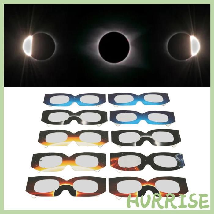 Garosa lunettes de visualisation solaire Lunettes déclipse solaire 10 pièces lunettes de soleil sûres vision photo telescope