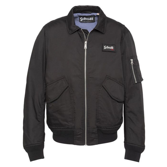 Blouson Schott CABARTLT Blouson SCHOTT Noir, Blanc - Cdiscount Prêt-à ...