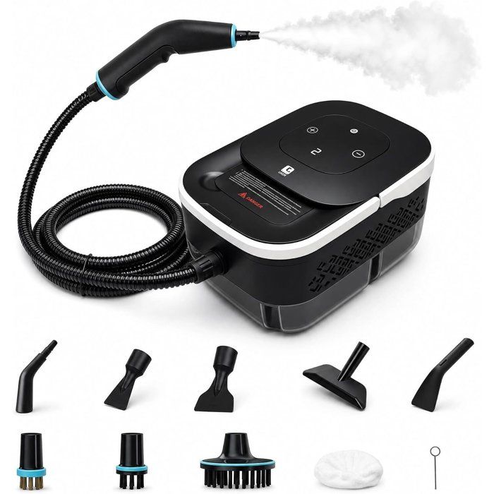 Nettoyeur Vapeur Haute Pression Haute Pression 4bar 2500W 1250ml 6 vitesses Avec 10 accessoires Pour Cuisine/Salle de Bain/Maison