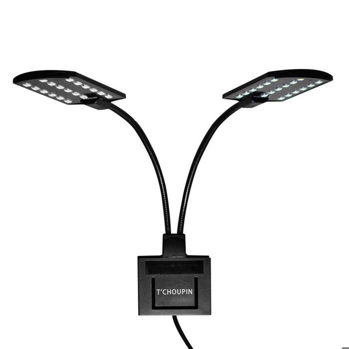 Éclairage Aquarium - TCHOUPIN - 36 LED - Doux pour les yeux - Dissipation thermique accélérée - Pour les aquariums de 30 à 60 cm