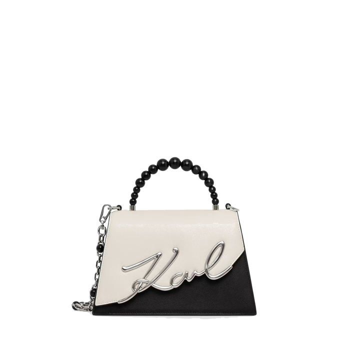 Karl Lagerfeld K/Signature - Sac à main Ecru-Noir B3W30304-998