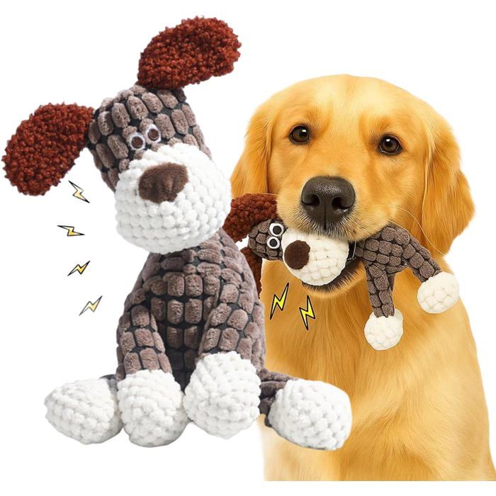 Peluche Chien Extra-Robuste 2025 Doudou pour Chiot Et Jouet pour Mâcheurs Légers-Moyens Coussin 25 5 × 13 5 cm