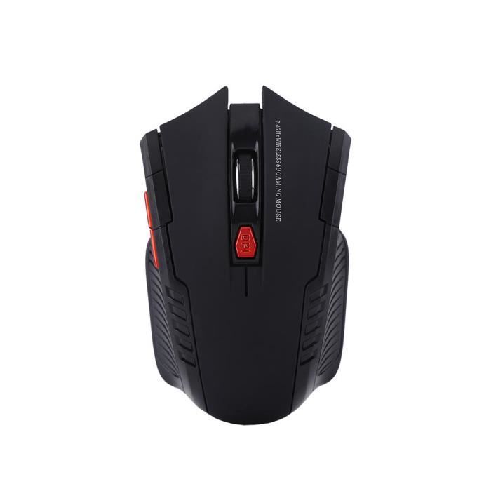 ARAMOX Souris sans fil 2.4Ghz Mini souris de jeu optique sans fil portable pour ordinateur portable PC noir