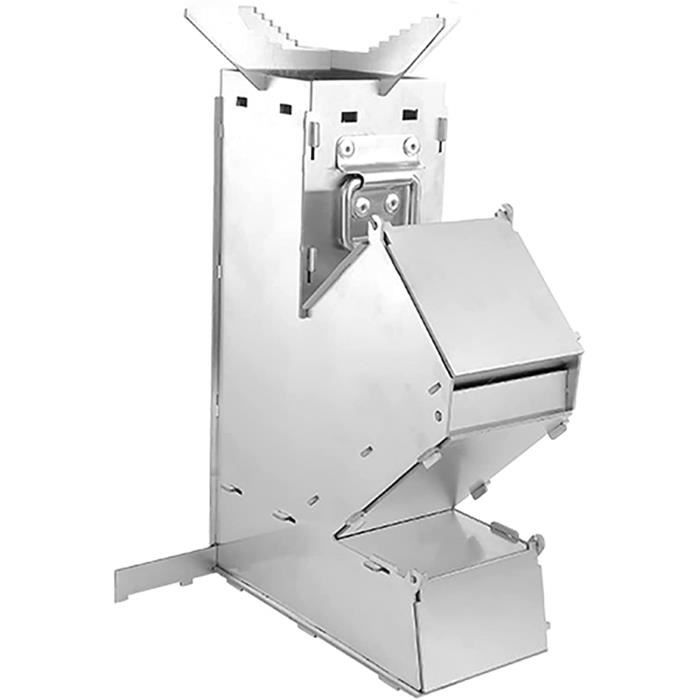 Poêle à Fusée Onlyfire – 3 En 1 Avec Plaque De Cuisson Et Grille – Réchaud à Bois/pellet Pour Jardin, Camping, Pique-nique