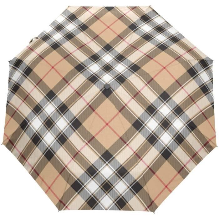 Parapluie à carreaux écossais vintage des années 40