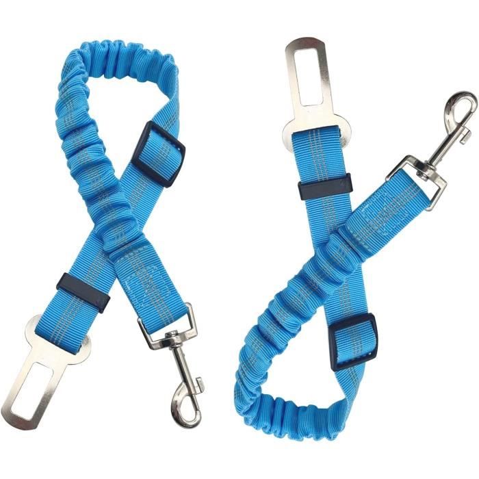Harnais Voiture pour Chiens Lot de 2 Une Sangle Réglable Ceinture et Harnais Ceinture Chien Parfaits pour Voitures Auto Laisse