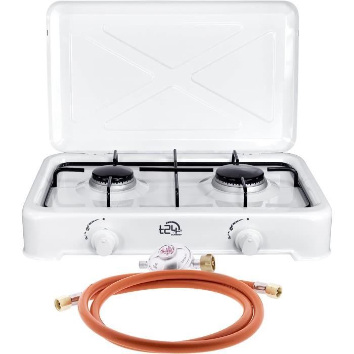 Réchaud De Camping Pliable à Deux Brûleurs Avec Plateau De Cuisson Et Sac De Transport; Réchaud De Camping Portatif Au Propane Avec 2 Brûleurs Réglables Et Allumage Piézoélectrique. | Best Buy Canada