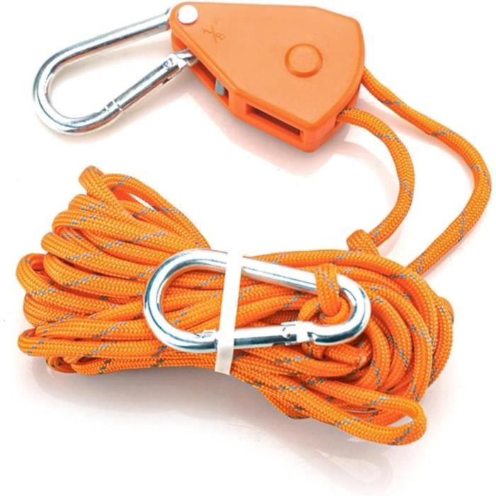 Kit De 4 Sangles De Tente Réfléchissantes APPCXOKL – Nylon Robuste, 4m, Poulie Intégrée, Sac De Rangement