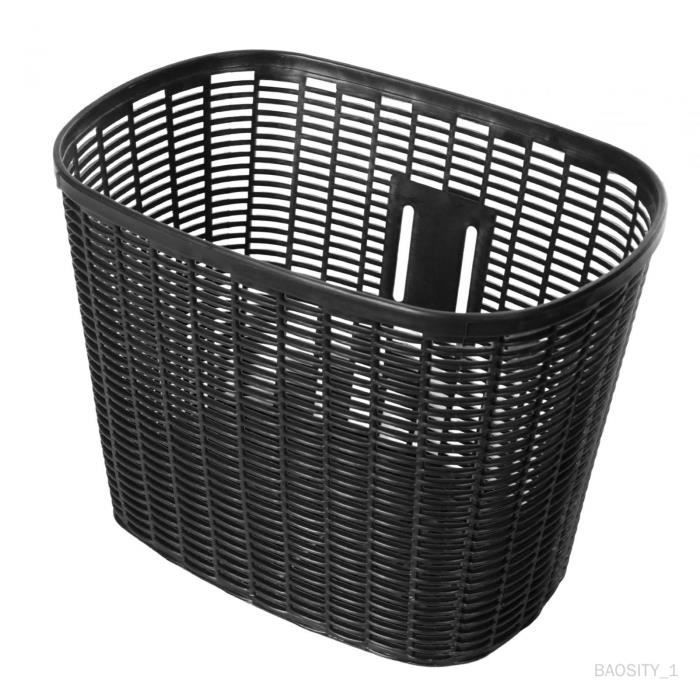 Panier de vélo avant détachable pour adulte - Noir - Plastique - Grande capacité