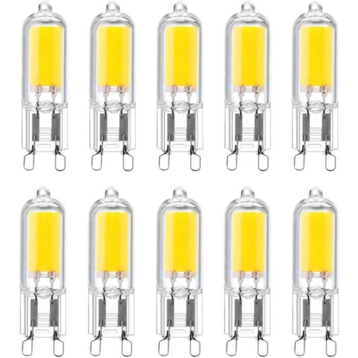 10 Ampoule Bulb G9 halogène 25W 25 Watte Lumineux Jaune chaud